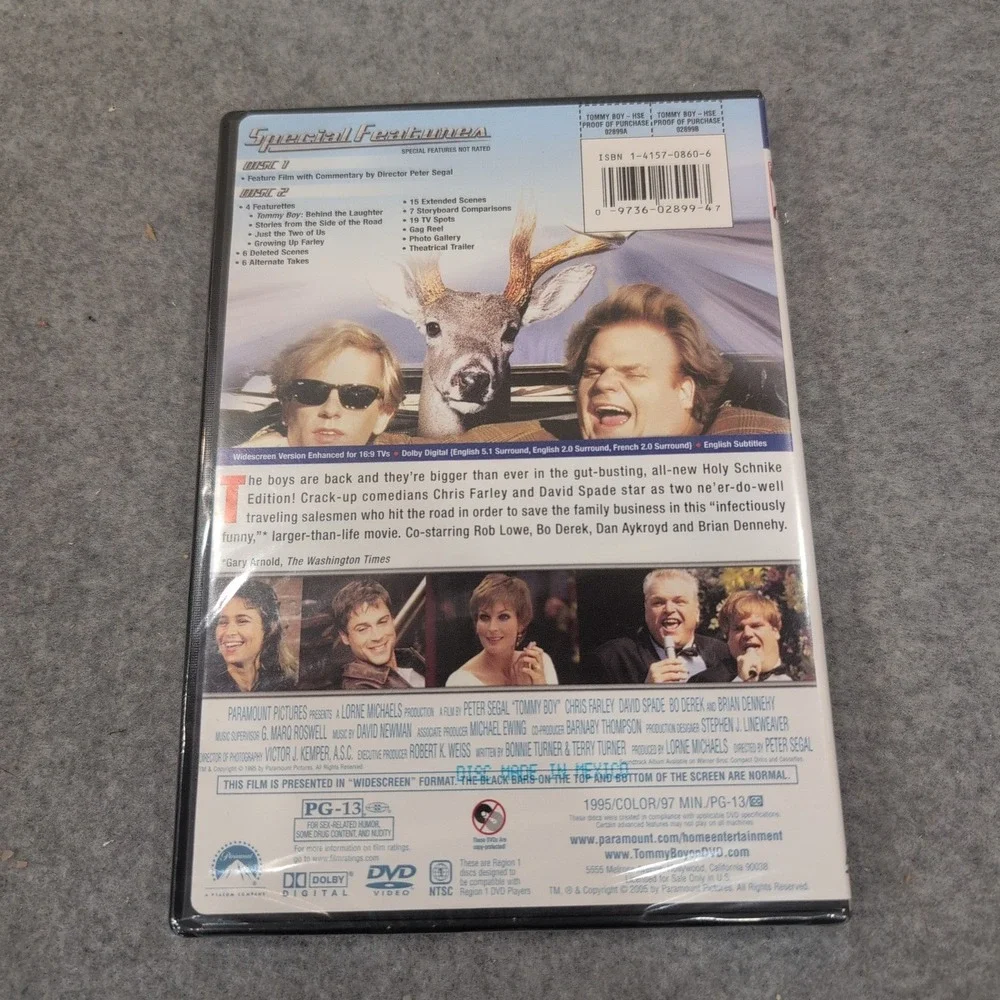 Tommy Boy Holy Schnike Edition DVD 2-Disc Widescreen Chris Farley David Spade - Picture 2 of 2